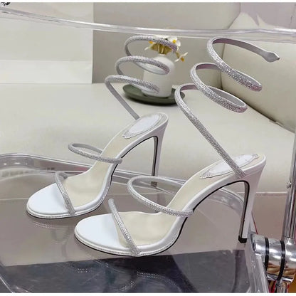 DANA Snake Twine Crystal Rhinestones Sandals