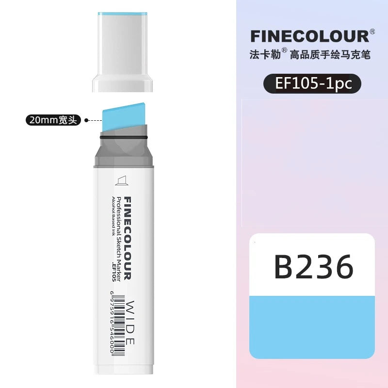 Finecolour 20mm Wide Markers Alcohol Line Sketching Art Markers Pen