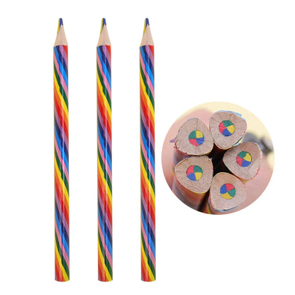 4 Color Concentric Rainbow Pencil Wooden Bulk Rainbow Pencil
