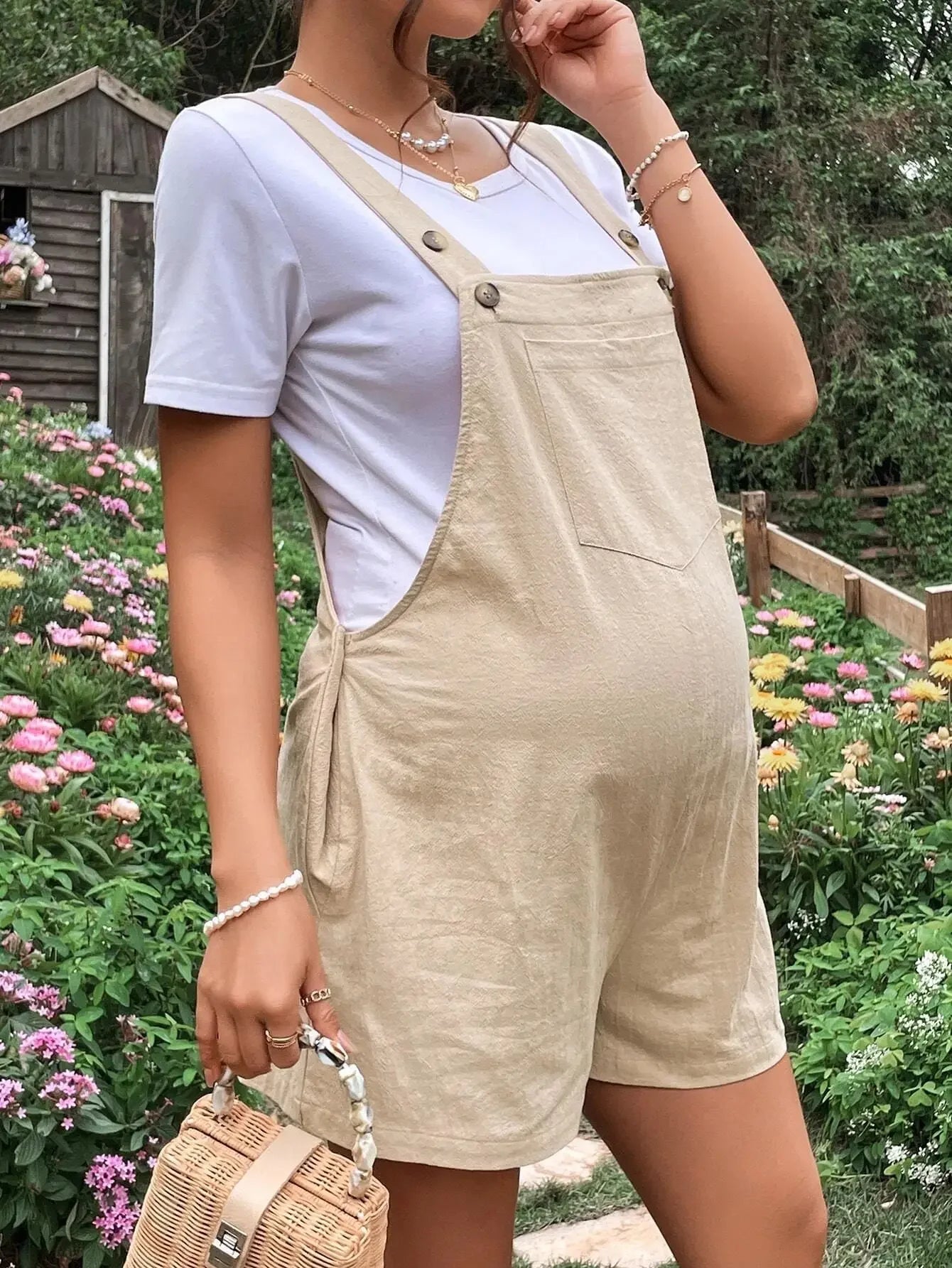 Maternity Jumpsuits Plus Size Pregnancy Overalls Cotton