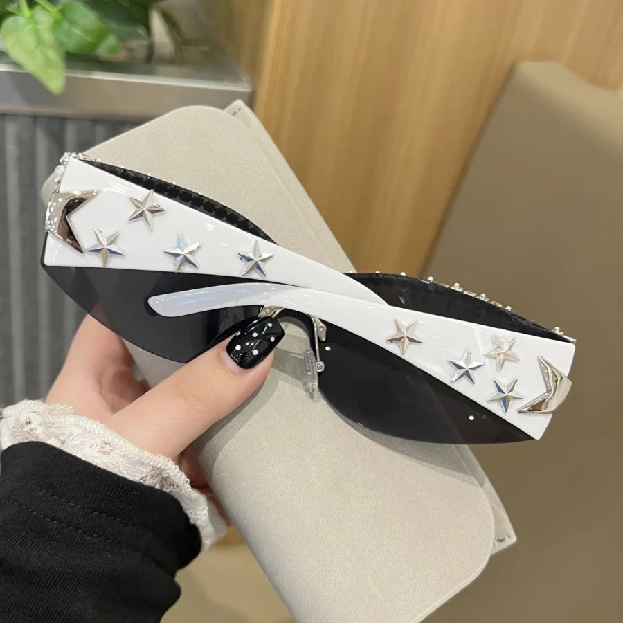 Luxury Large Frame Trendy Pearl-Inlaid Sunglasses