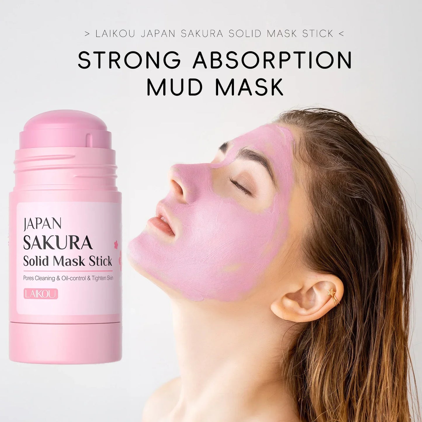 LAlKOU Sakura Solid Mud Face Mask Stick