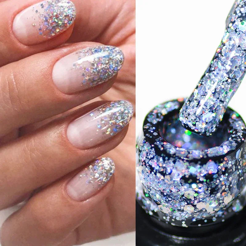 7ml Red Series Gel Nail Polish Glitter