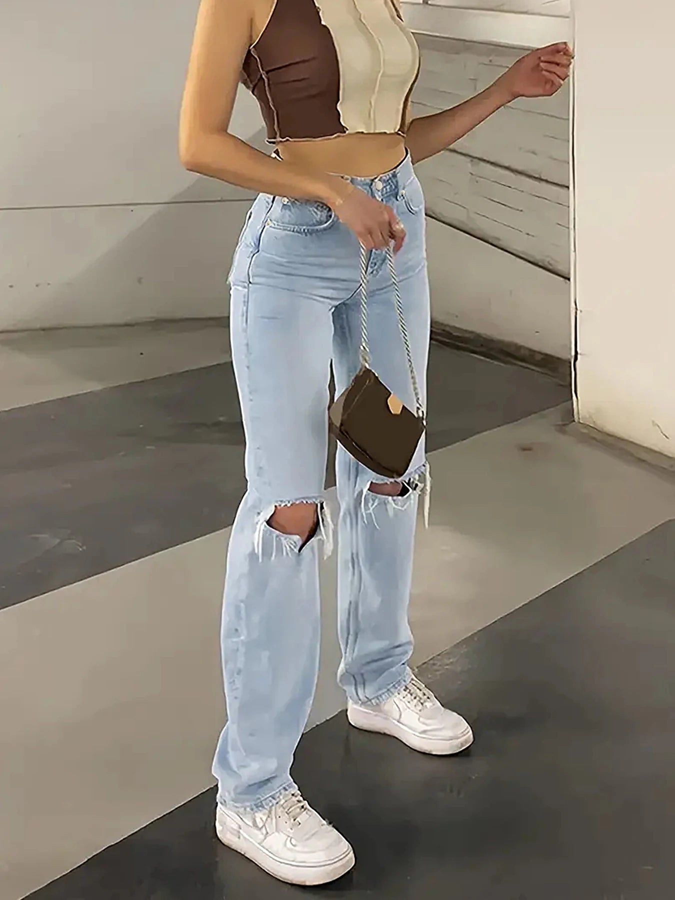 loose casual straight jeans