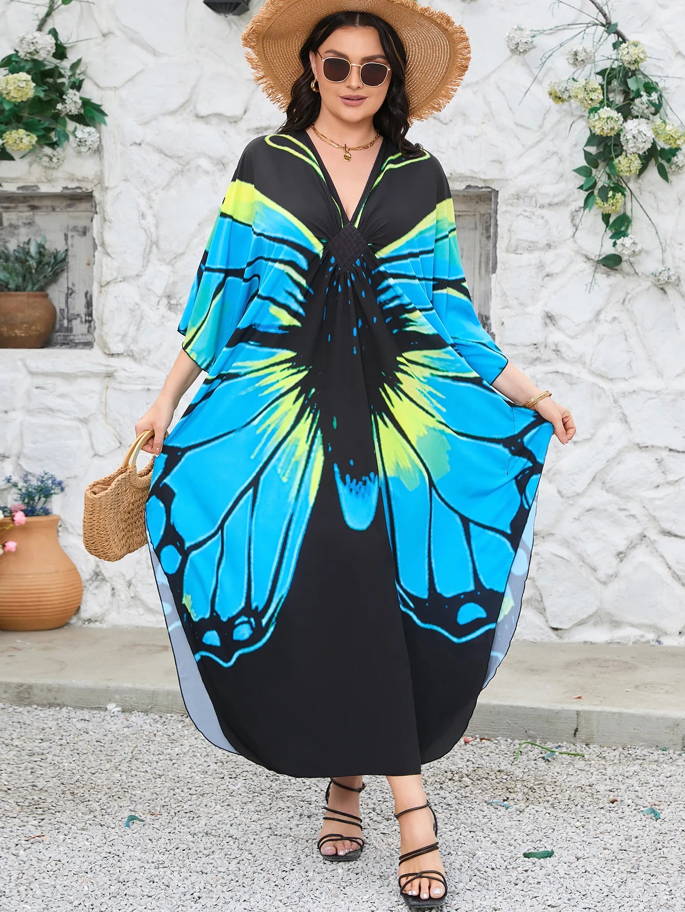 Stylish Caftans Plus Size Beach Cover Up Swimsuit Dresses