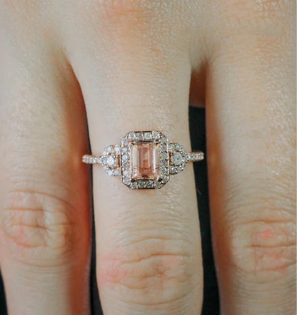 Luxury Cubic Zirconia Crystal Zircon Engagement Ring