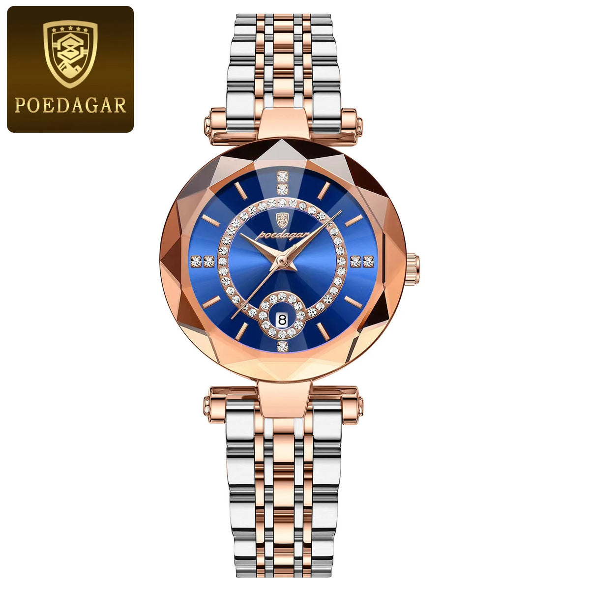 Luxury Waterproof Stainless Steel Date Wristwatch