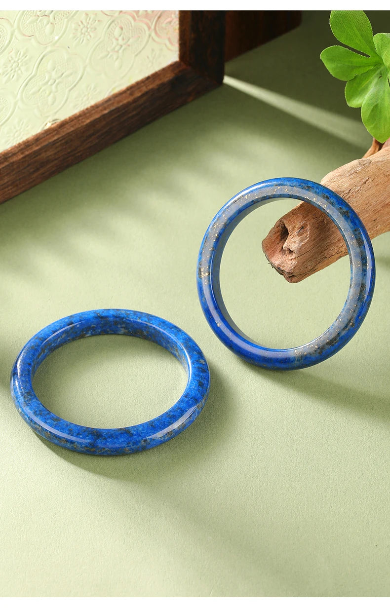 Natural Lapis Lazuli Tianshan Jade Bangle Imperial Blue Afghan Stone Bangle Genuine Gemstone Bracelets