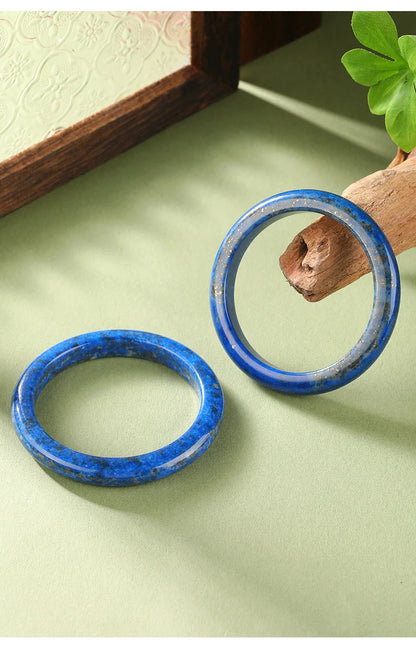 Natural Lapis Lazuli Tianshan Jade Bangle Imperial Blue Afghan Stone Bangle Genuine Gemstone Bracelets