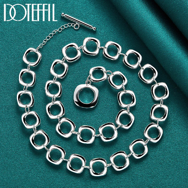 925 Sterling Silver Round Chain Necklace Jewelry