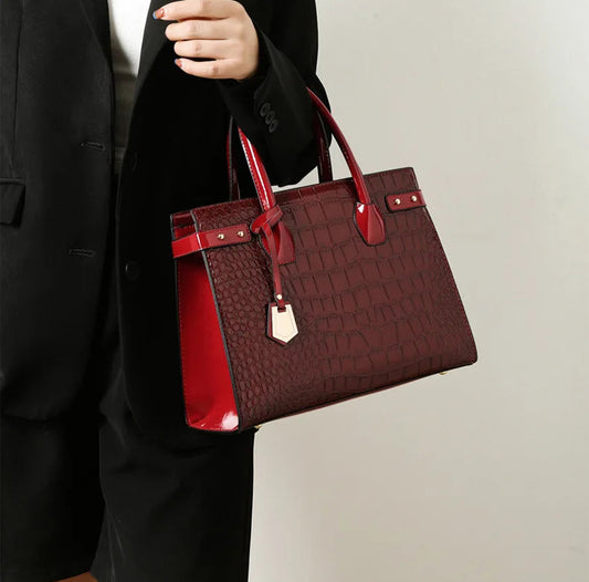Retro Crossbody Crocodile Pattern Texture Bag Set