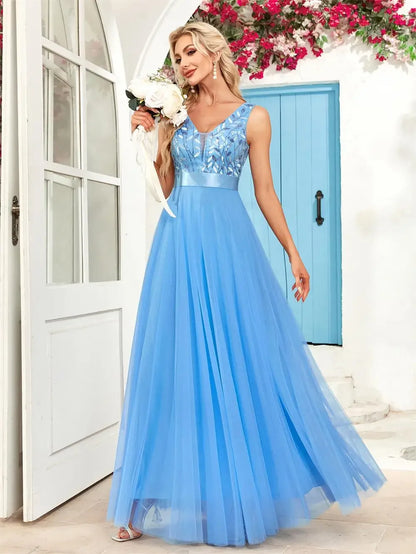 Sexy Prom Bridesmaid Maxi Dress