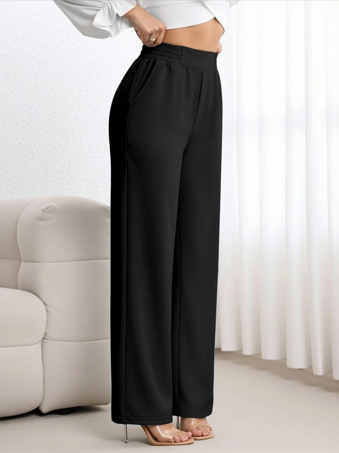 Streetwear High Waist Wide Leg Pants