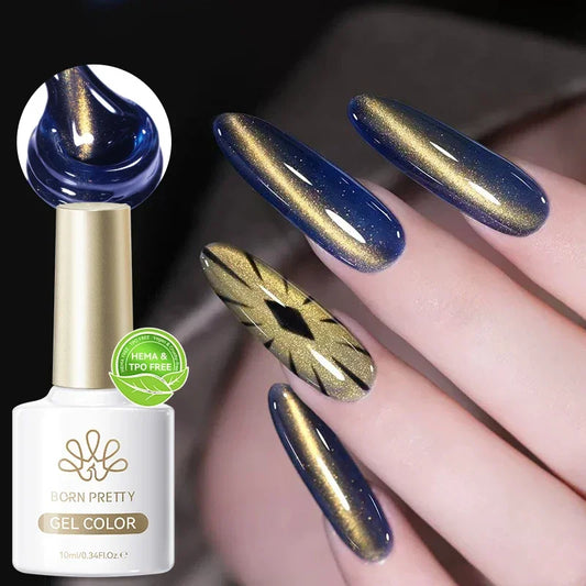 Shine Golden Cat Magnetic Gel Nail Polish