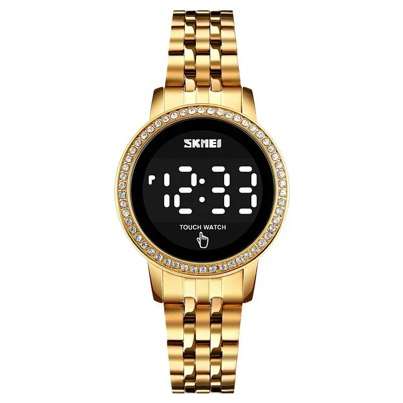 Digital LED Touch Diamond Waterproof Wristwatches