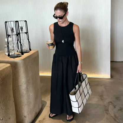 Black Long Sleeveless Dress