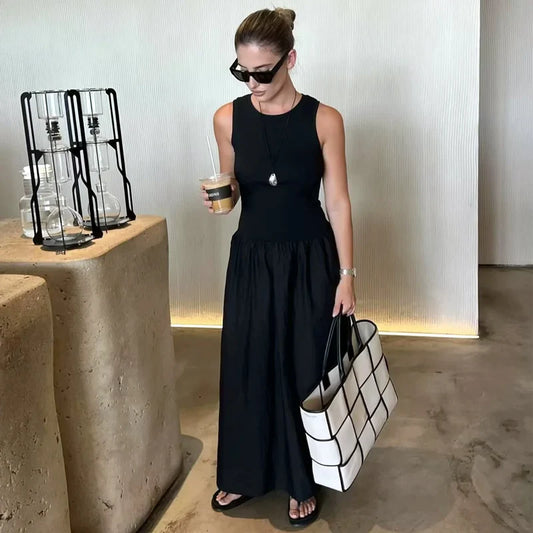 Black Long Sleeveless Dress