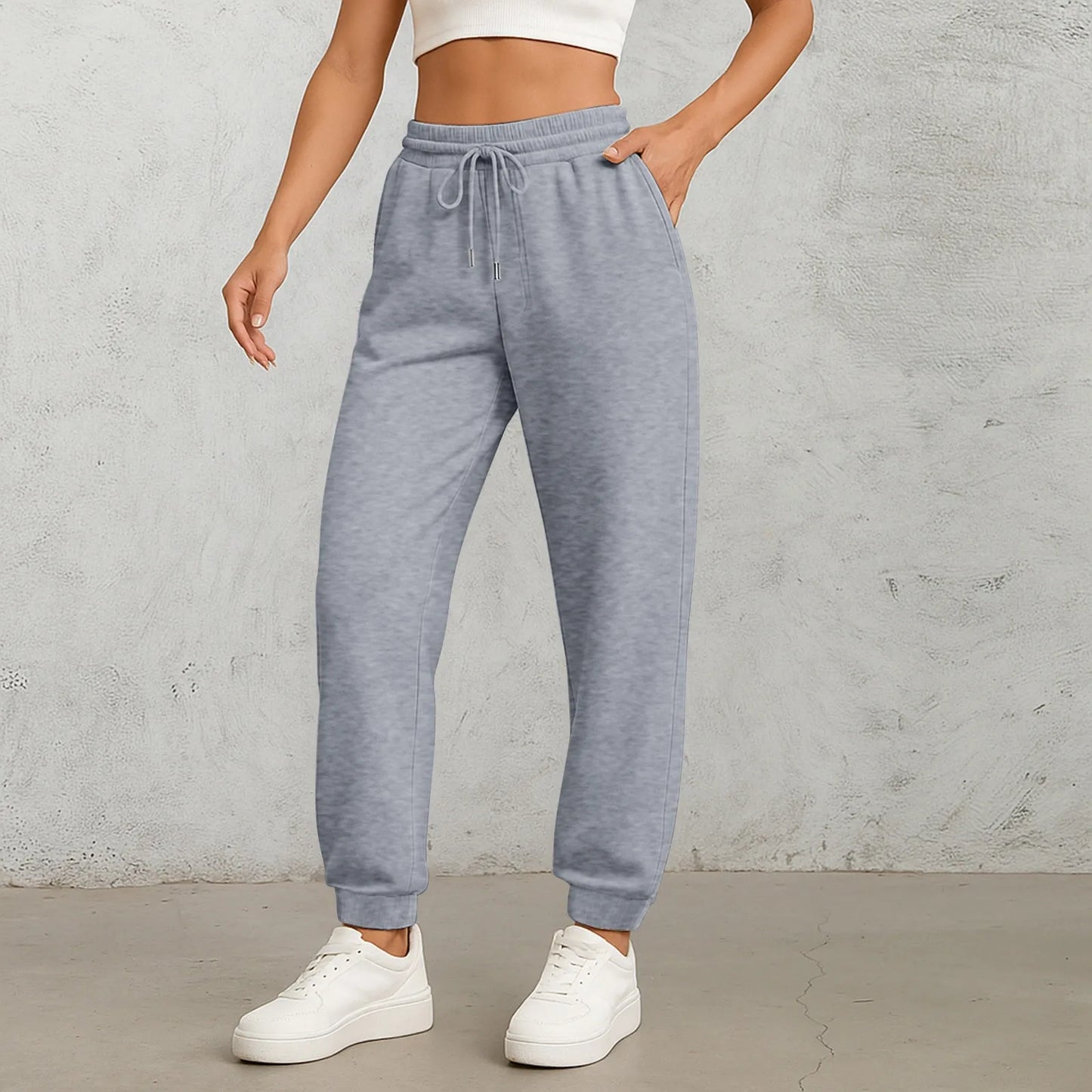 Straight Leg Elastic Waist Pants