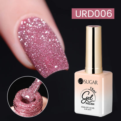 15ml Sliver Reflective Nail Gel Polish Shining Glitter