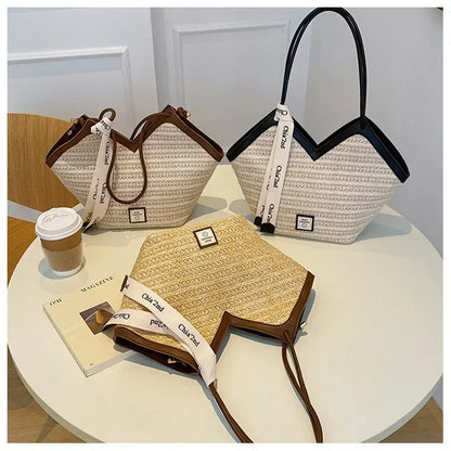 Straw Woven Basket Luxury Bag