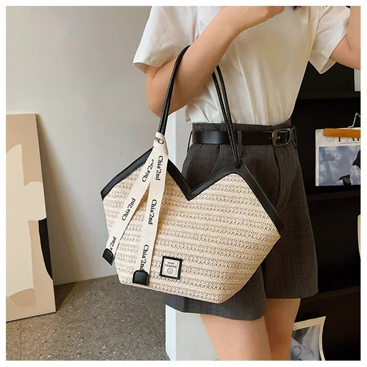 Straw Woven Basket Luxury Bag