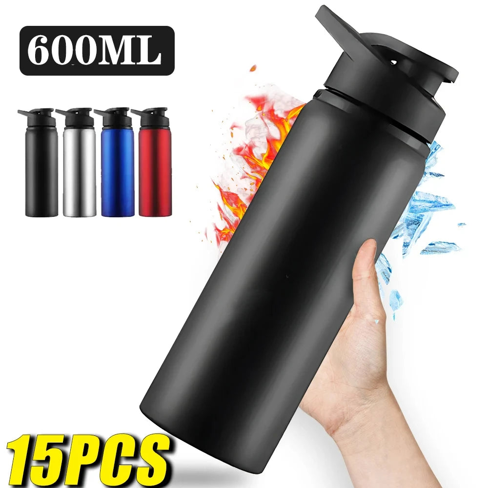1-15PCS Portable Stainless Steel Bicycle Water Bottle