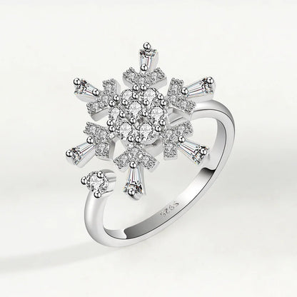 DANA 925 Silver Sunflower Diamond Zircon Ring