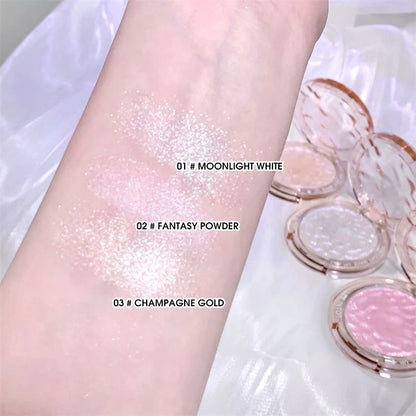High gloss powder gloss glitter highlight contour