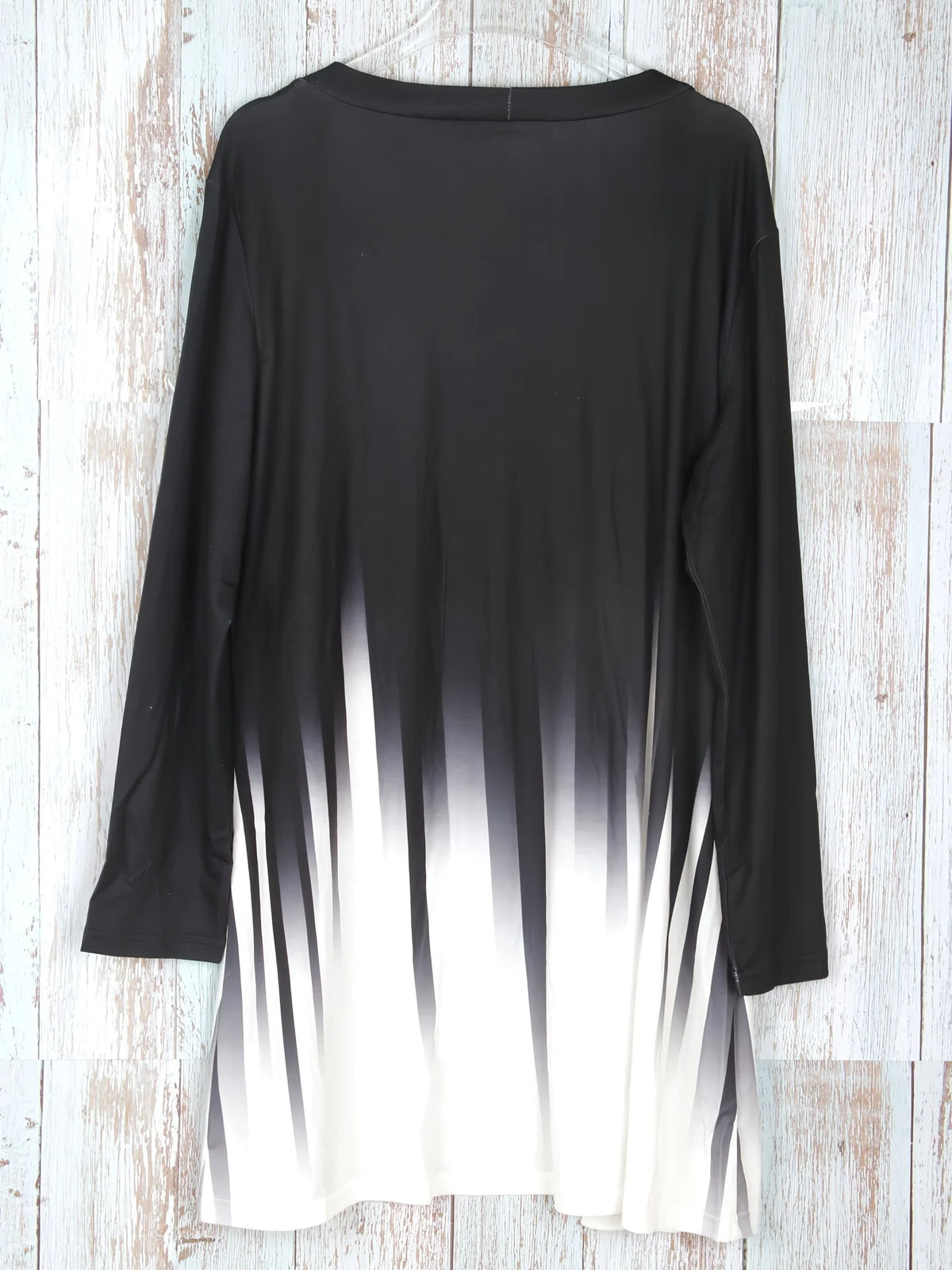 Plus Size Ombre Print Open Front Cardigan Coats