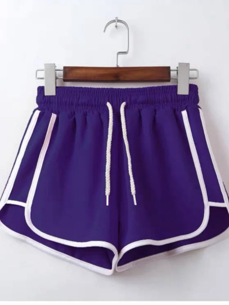 Casual Bottoms Elastic Waist Sports Short Pants