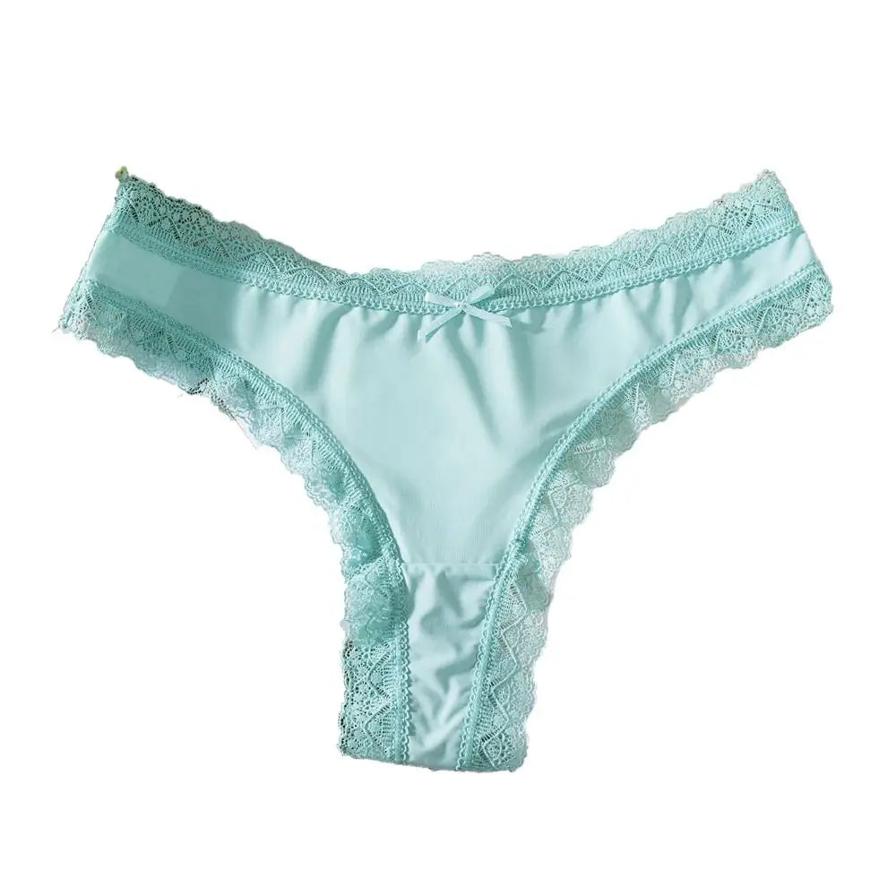 Ice Silk Cotton Crotch Low Waist Lingerie