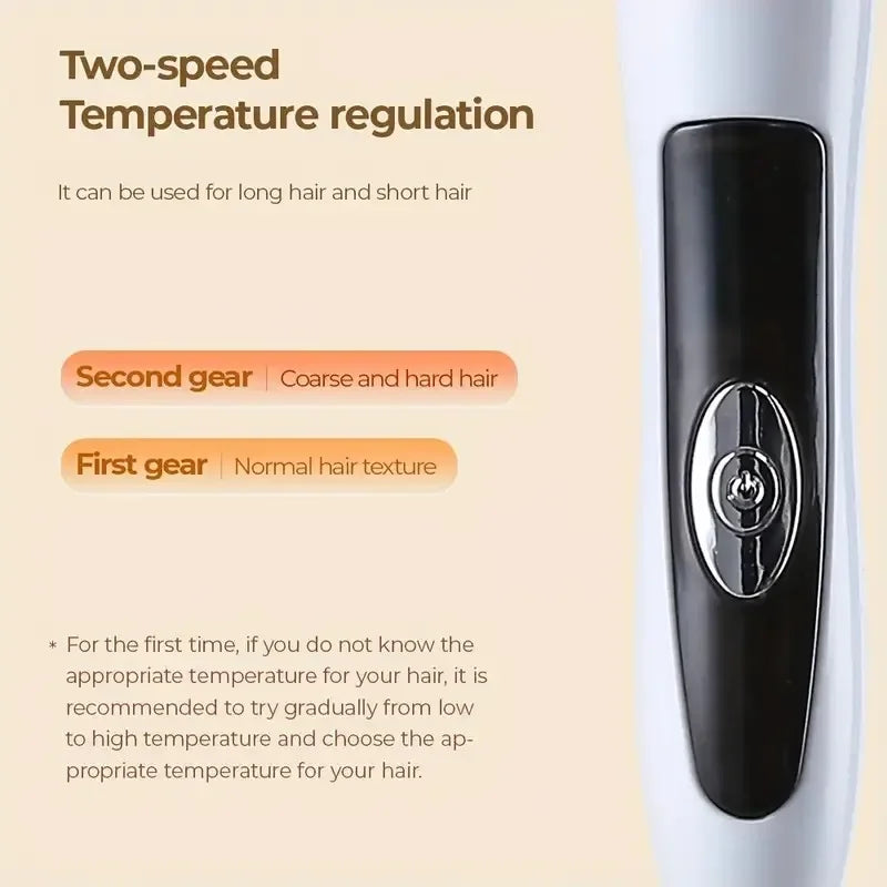 Ceramic perm bar hair curling iron, dual speed temperature control