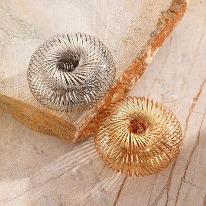 Metal Flat Round Spring Retro Bracelet