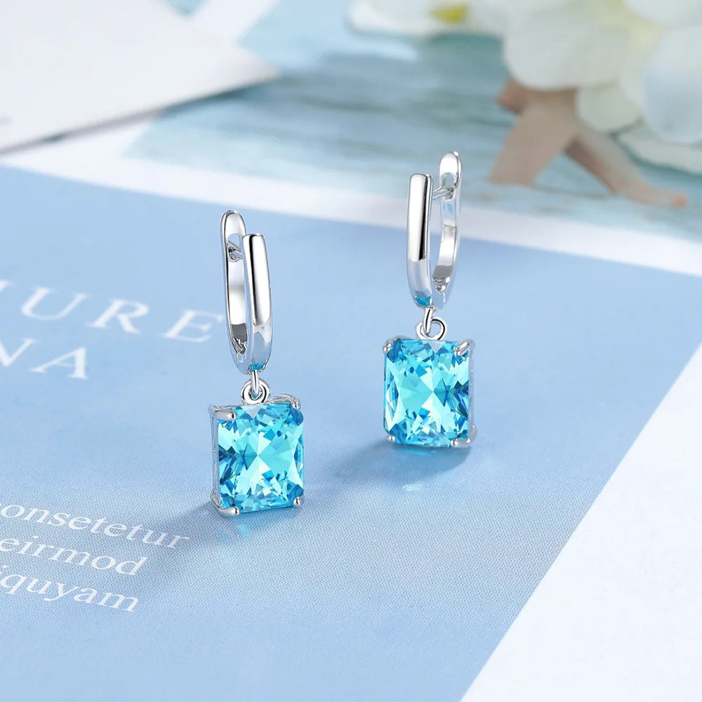 925 Sterling Silver Multiple zircon Earring