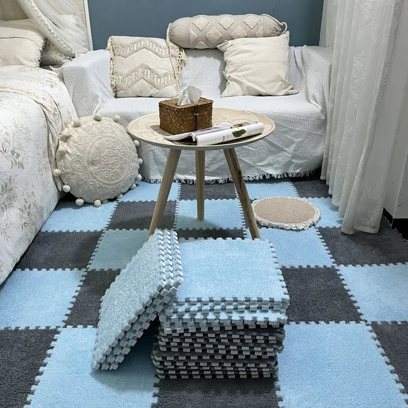 Soft Plush Warm Carpet Baby Play EVA Foam Floor Game Mat