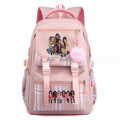 Katseye Funny Print Mochila Book Bags