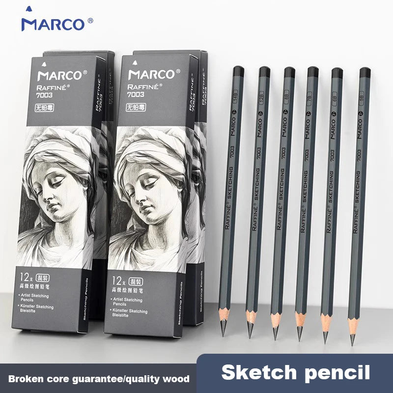 2H HB B 2B 3B 4B 5B 6B 7B 8B 12B 14B Sketch Drawing Graphite Charcoal Pencils Set