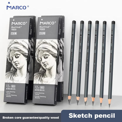 2H HB B 2B 3B 4B 5B 6B 7B 8B 12B 14B Sketch Drawing Graphite Charcoal Pencils Set