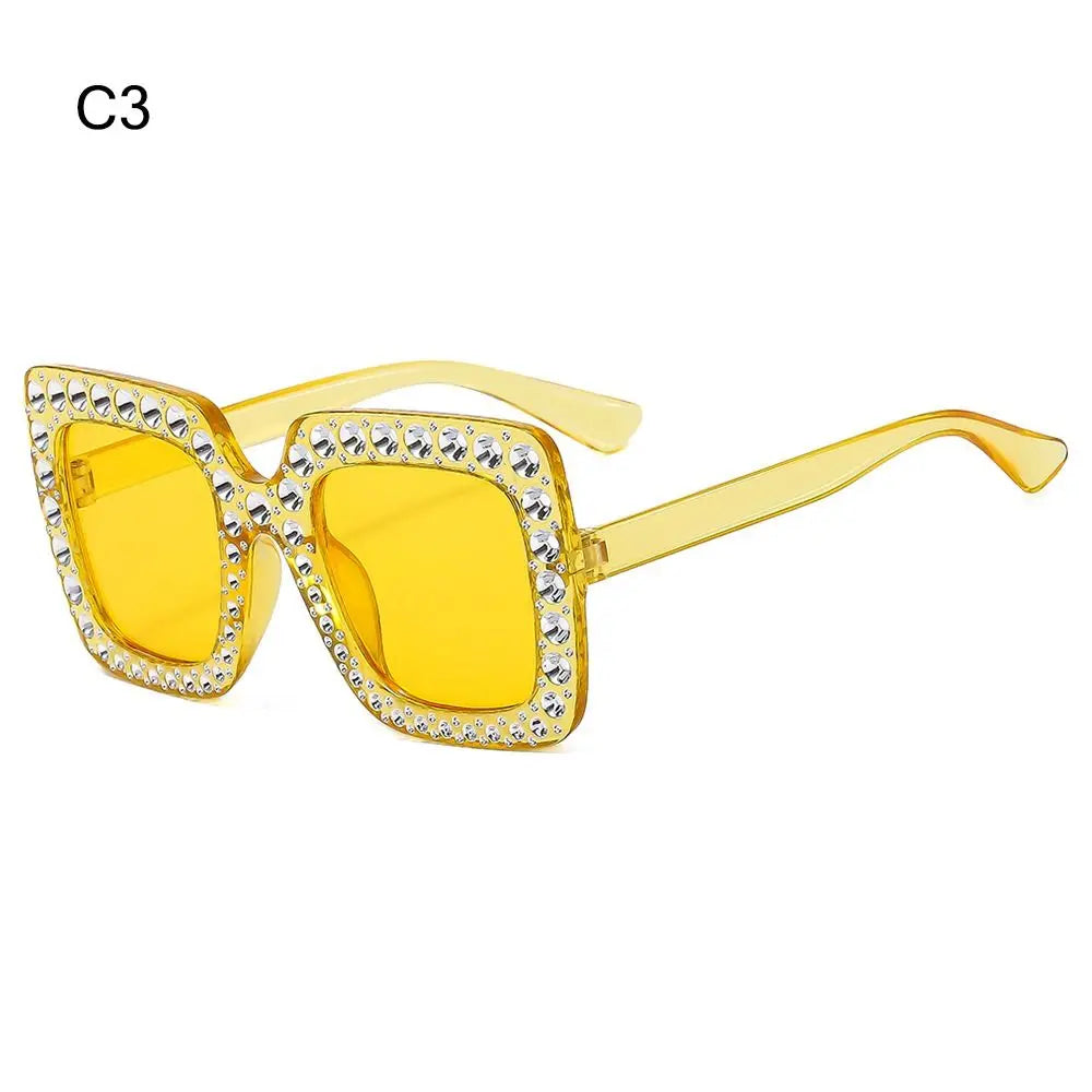 Square Glitter Children Diamond Sunglasses