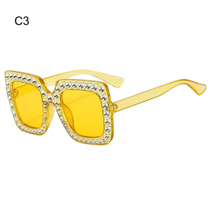 Square Glitter Children Diamond Sunglasses