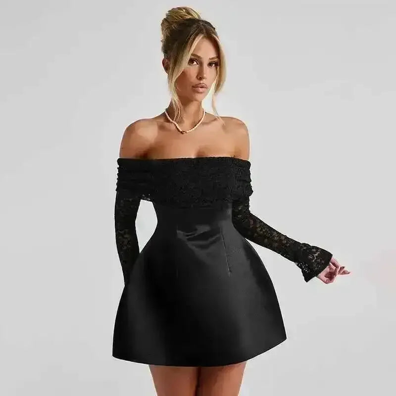 Backless Short Sexy Long Sleeve Mini Dress