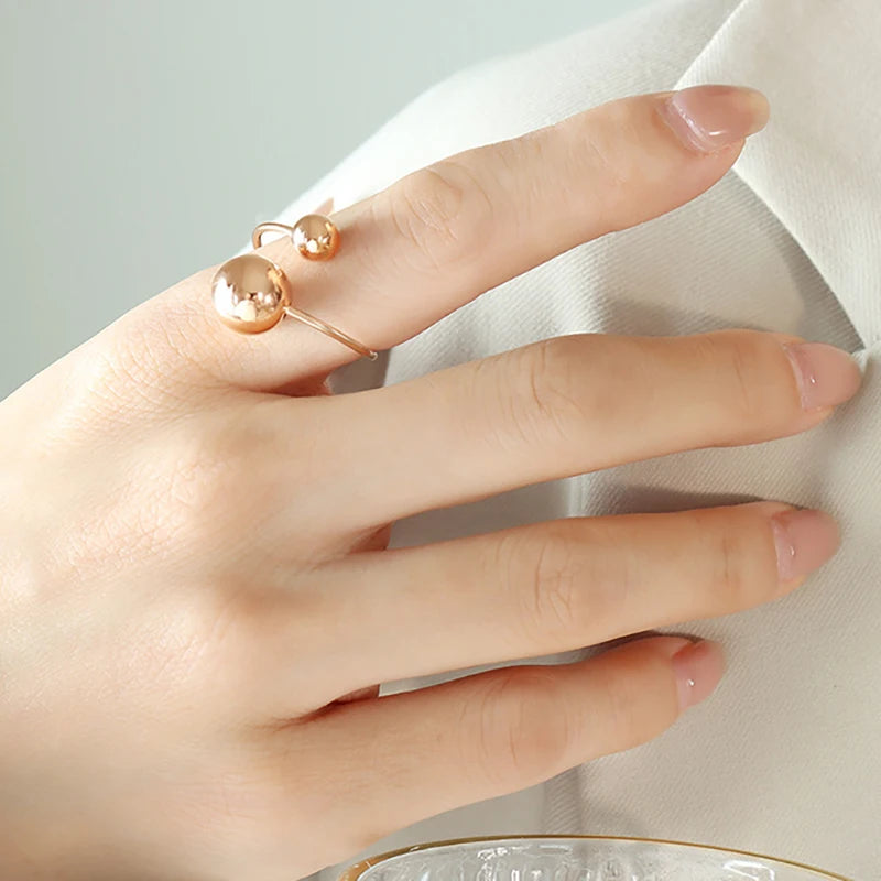 DANA 18K Gold Plated Punk Open Ring