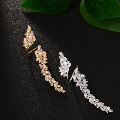 Zircon Luxury Open Rhinestone White Crystal Rings