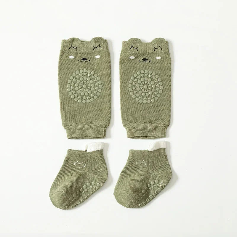 Crawling Safety Pads Socks Set