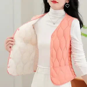 Cotton V-neck Sleeveless Vest