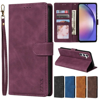 Wallet With Card Slot Flip Leather Samsung Case