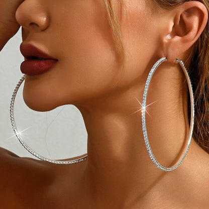 Circle earrings metal earrings