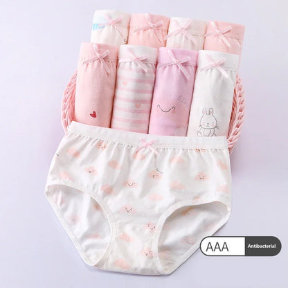 4 Pcs/Lot Girls Underwear Soft Cotton Panties Triangle Shorts