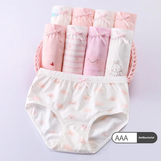 4 Pcs/Lot Girls Underwear Soft Cotton Panties Triangle Shorts