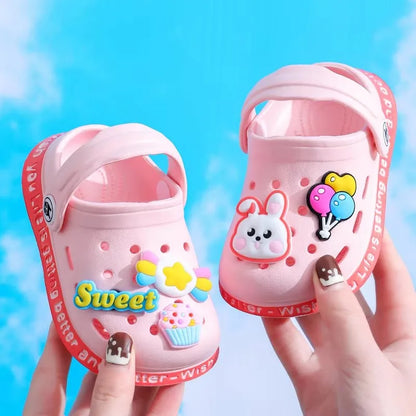 Kids Summer Cartoon Cave Hole Sandals